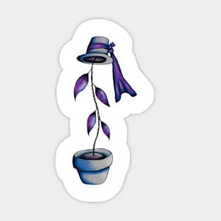 plant in the hat Sticker